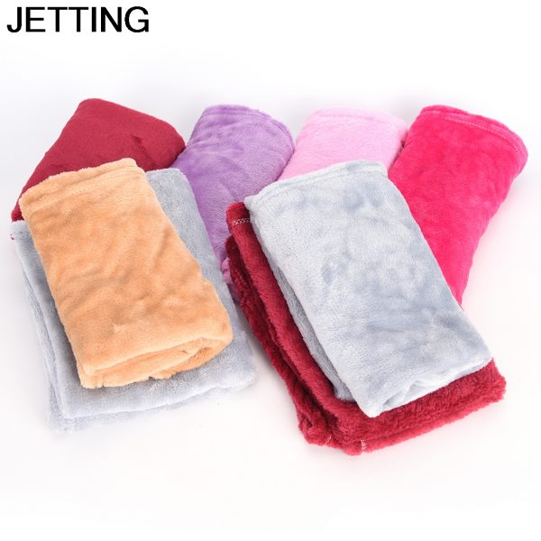 HOT 1 Pcs shower Bed Blanket Fleece Bath Towel Blankets Throw Size 50cm * 70cm Machine Washable Home Textile Solid For Bathroom